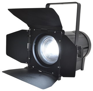 LED Fresnel 200W RGBL Stage Spot with Barn Door